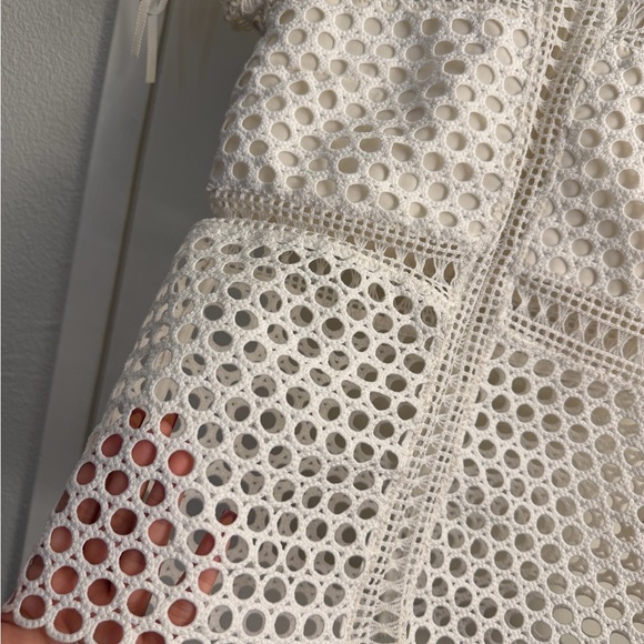 Self-Portrait White Crochet Blouse - Picture 3 of 5